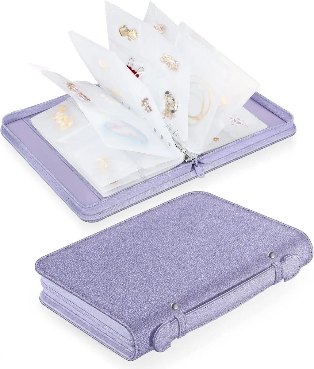 Jewelry Travel Organizer Case PU Leather Portable Jewelry Storage Book Bag | eBay