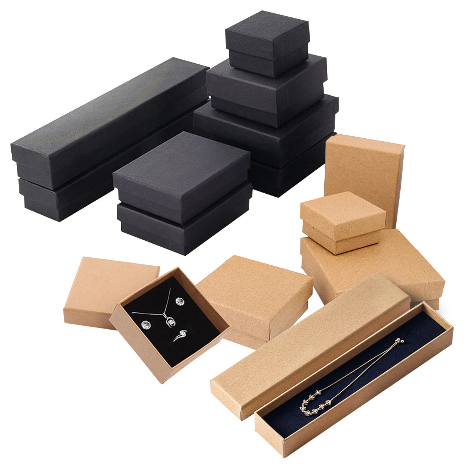 Cardboard Jewelry Gift Boxes Bulk Wholesale Necklace Organizer w/ Sponge Filled | eBay