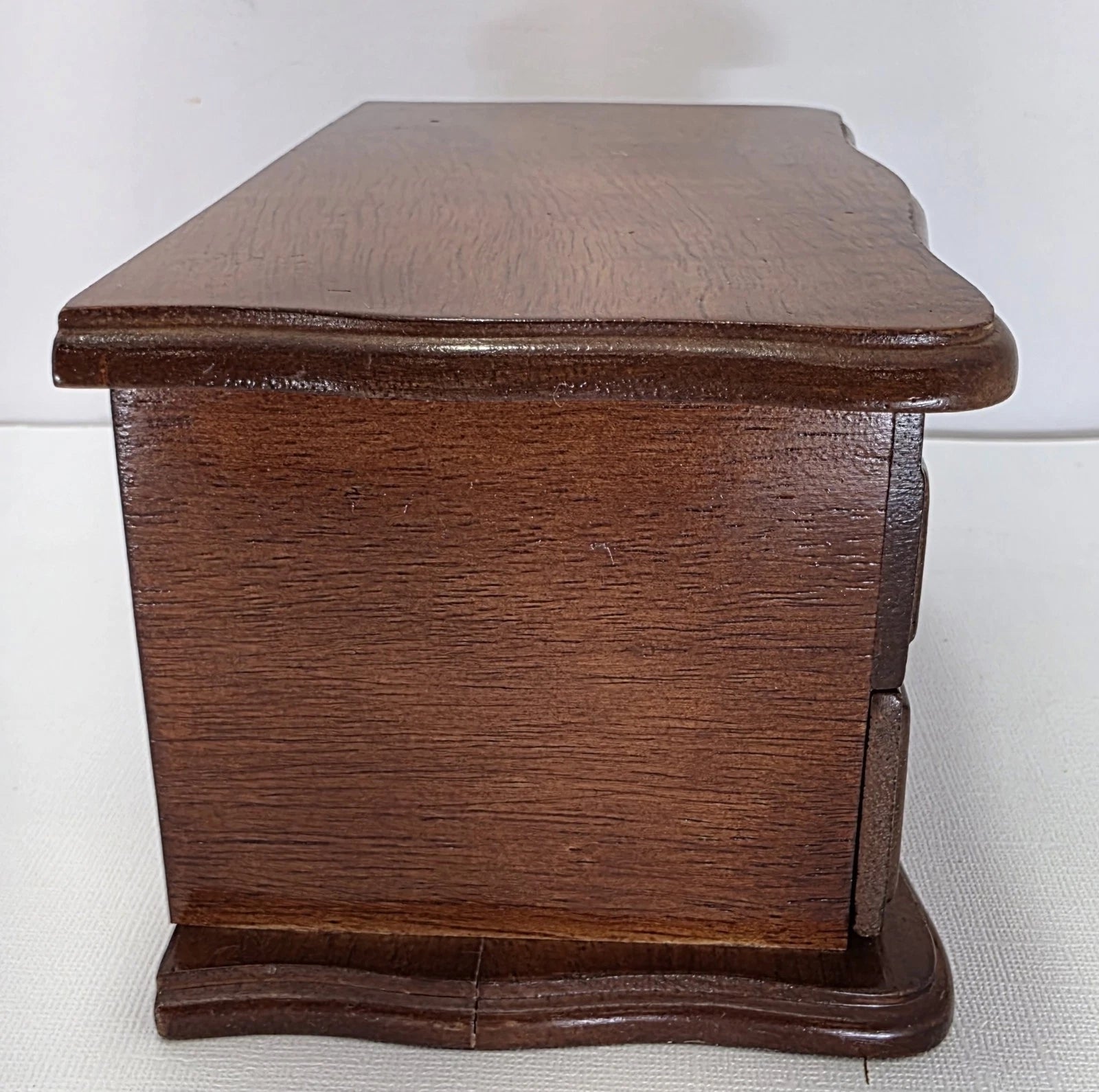 Small Vintage Wooden Jewelry Box With Drawer & Mirror Pre Owned *READ * | eBay