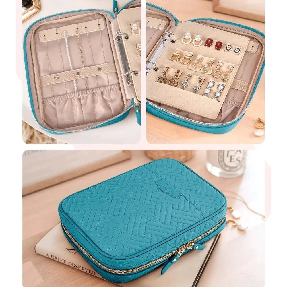 Jewelry Travel Organizer Case Portable Jewelry Storage Booklet Necklace PouchBag | eBay