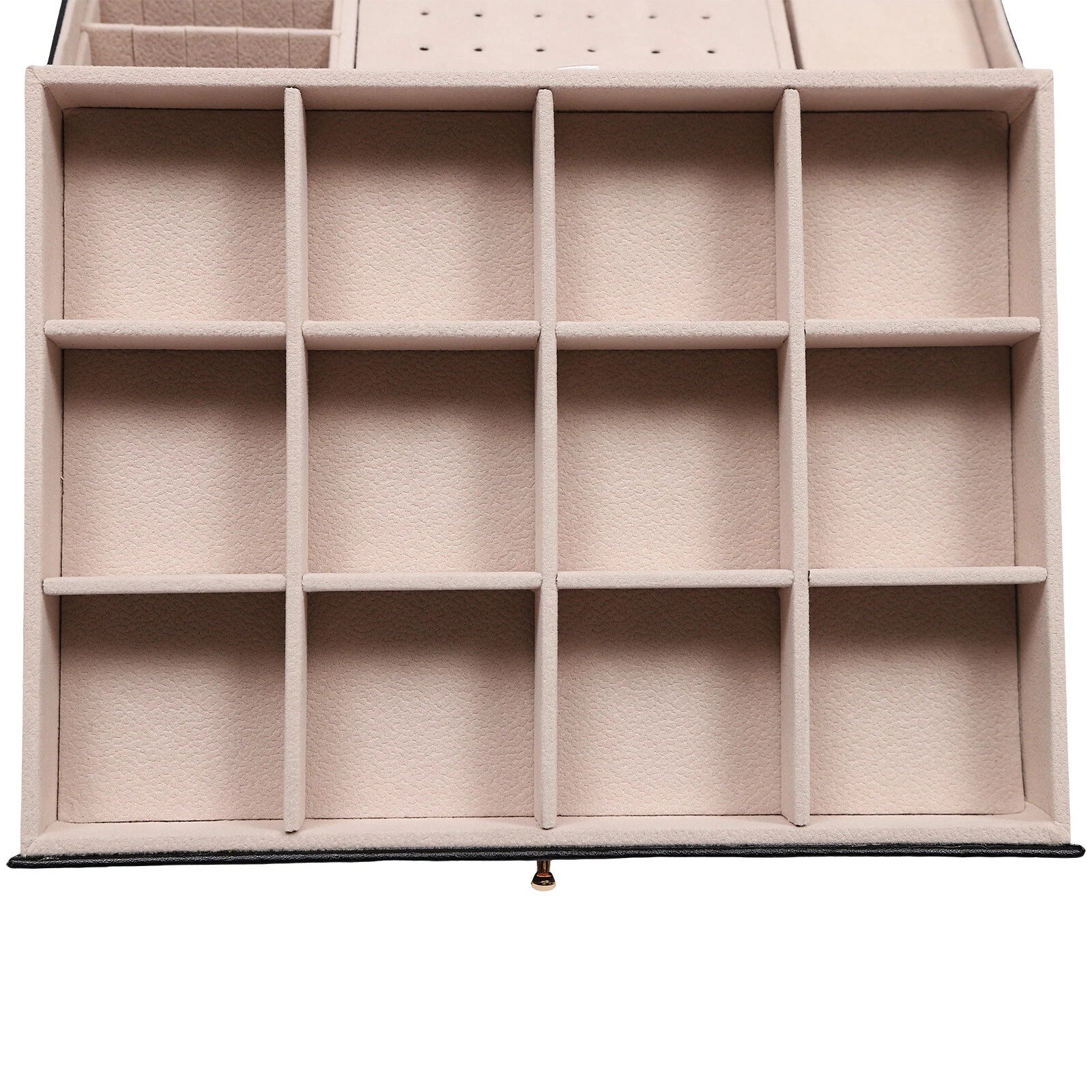 Lockable Jewelry Box Organizer PU 3tire Storage W/ 8built-in Hooks & Storage Bag | eBay
