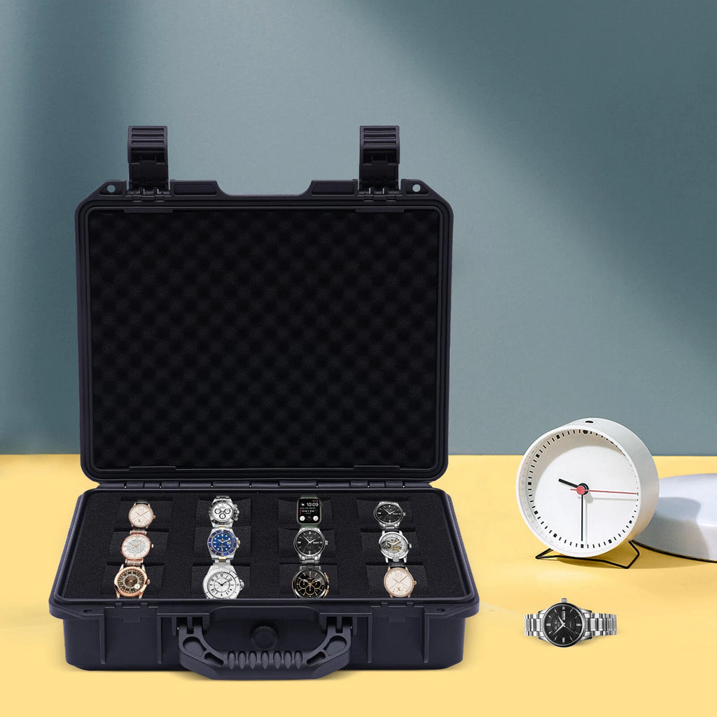 Watch Travel Case Hard Shell Protection Jewelry Storage Organizer Box 12 Slot | eBay