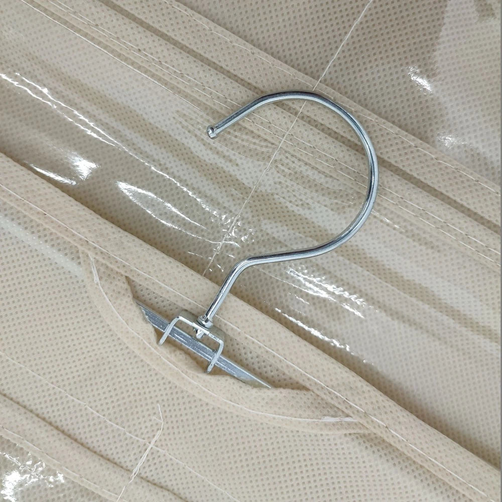 80 Pocket Hanging Jewelry Organizer Non-woven Fabrics Vinyl Metal Hanger Beige | eBay