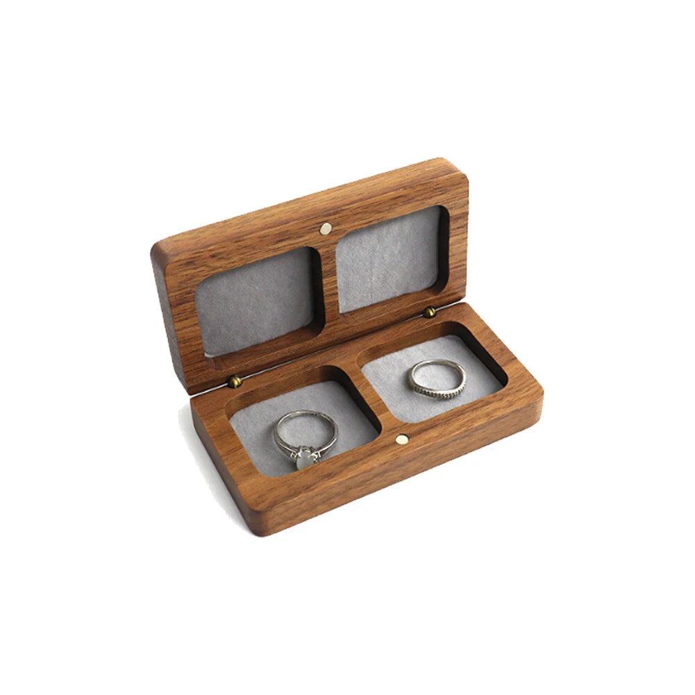 Engagement Ring Box for Proposal Engagement wooden for Double or Single RIng. | eBay