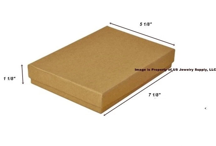 Kraft Brown Cotton Fill Jewelry Gift Boxes Cardboard Supplies Display Packaging | eBay