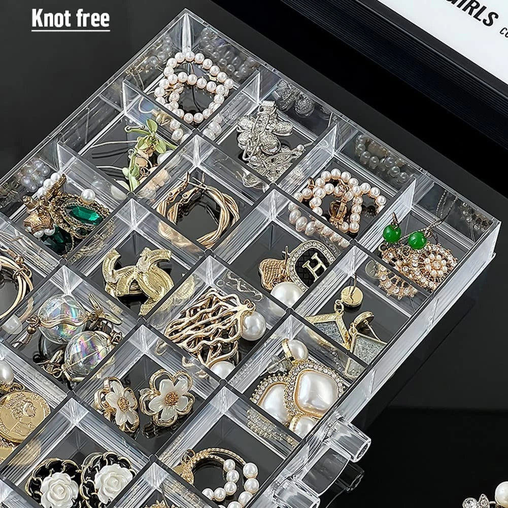 Earring Storage Box Organizer Acrylic Jewelry Storage Box Holder 5 Drawers | eBay