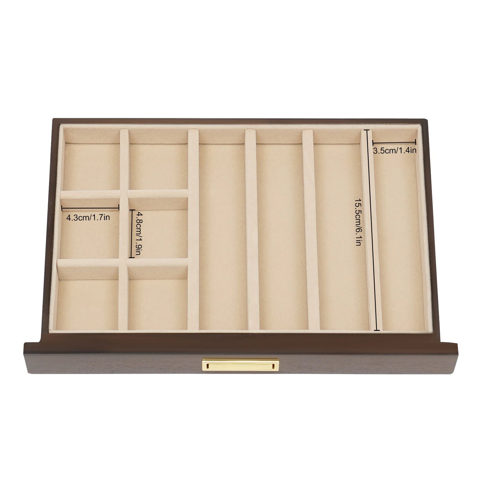 3 Layers Wooden Organizer Jewelry Storage Box with 2 Drawers Cabinet | eBay
