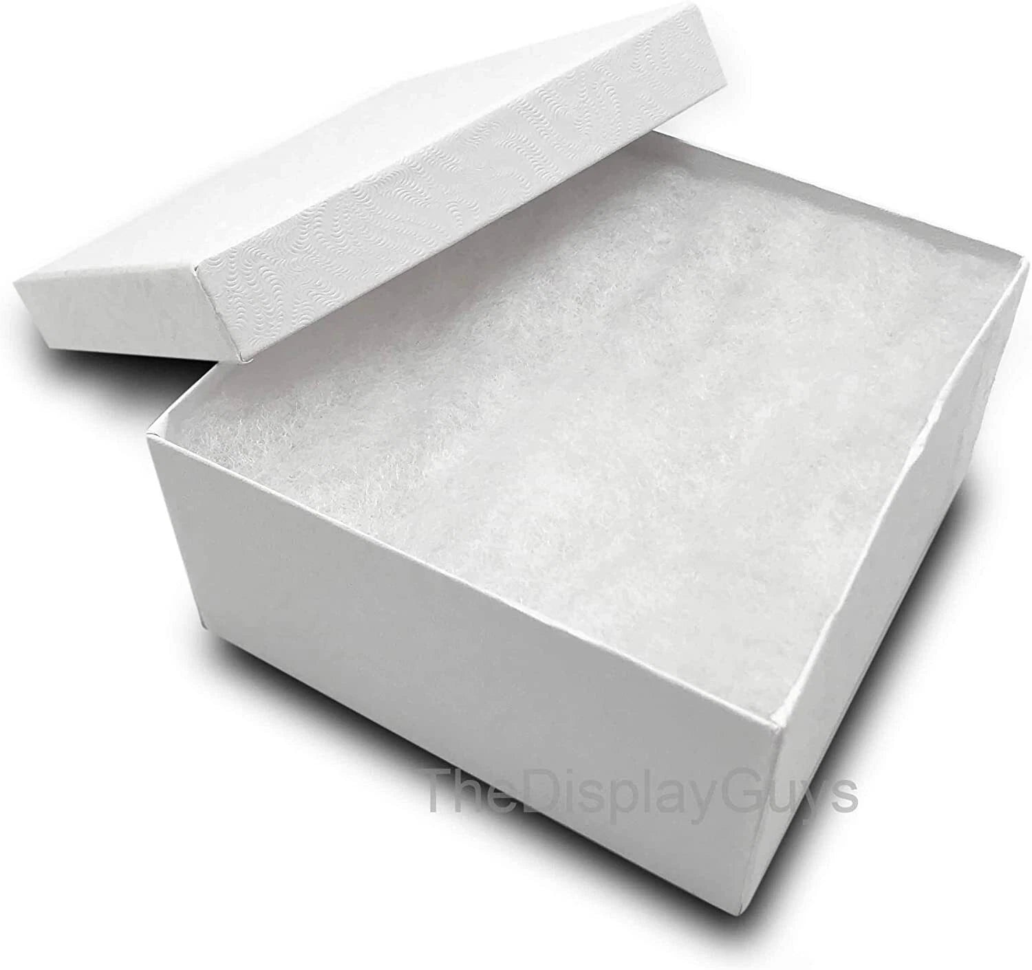 100pc Cardboard Paper JEWELRY GIFT BOX Cotton Padding Insert White Swirl 11 Size | eBay
