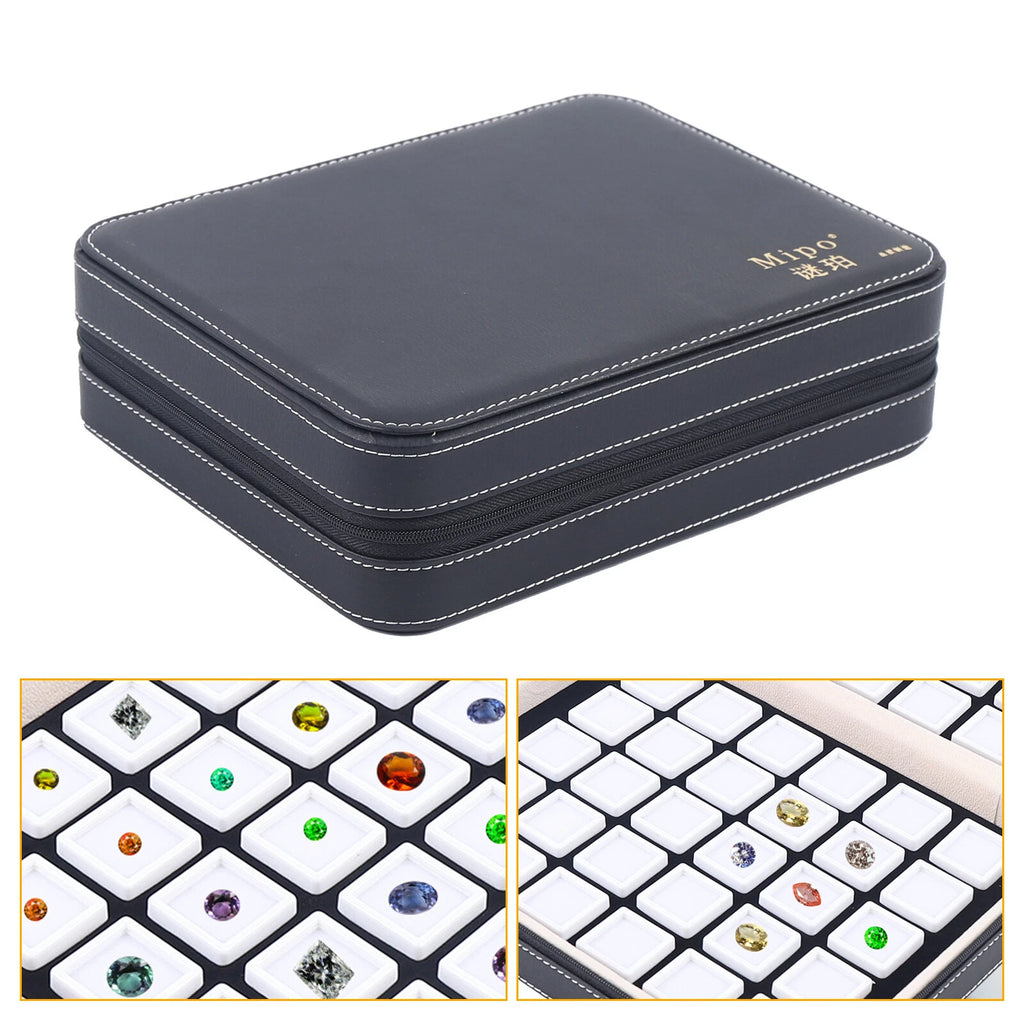 60 Grids Jewelry Storage Box Luxury Diamond Gemstone Gems Organizer Display Box | eBay