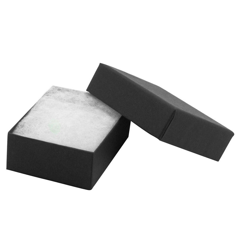 4 Sizes Matte Black Assorted Cotton Filled Jewelry Gift Boxes Packaging Crafts | eBay