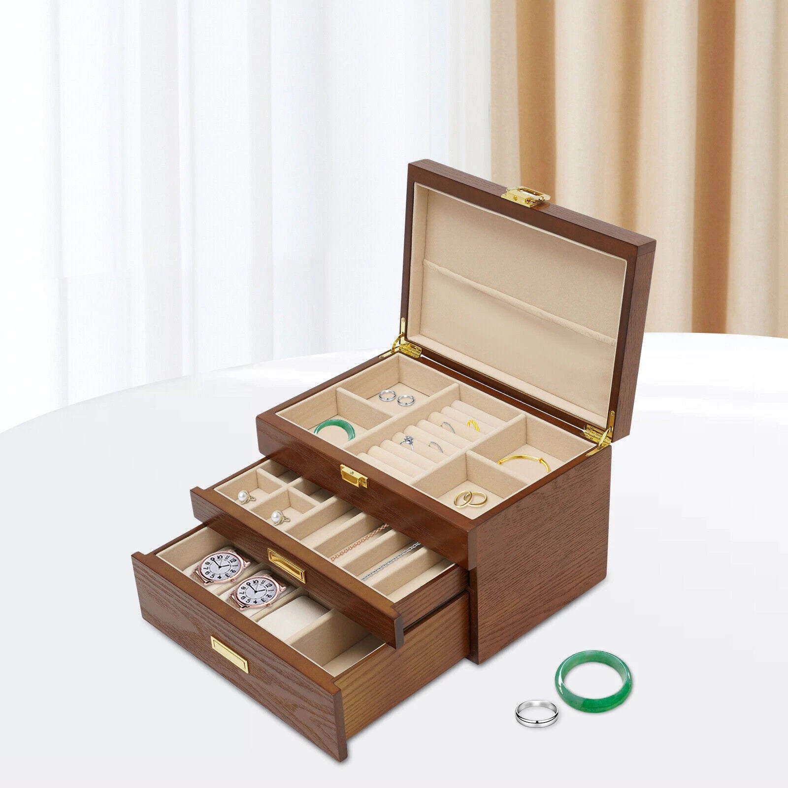 Jewelry Organizer Box,Jewelry Boxes for Storage Earrings Rings Necklace Bracelet | eBay