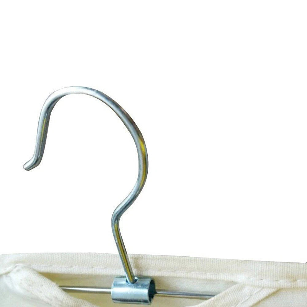 80 Pocket Hanging Jewelry Organizer Non-woven Fabrics Vinyl Metal Hanger Beige | eBay