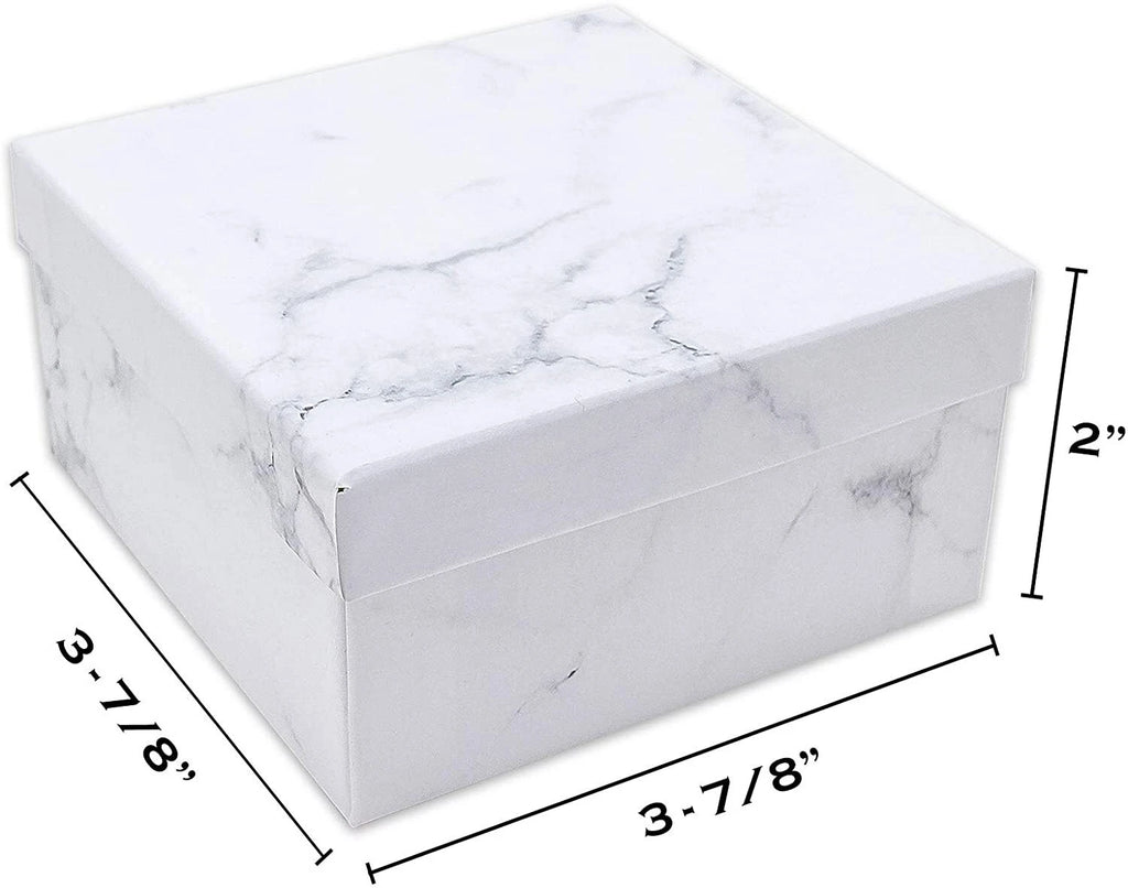25pc Cardboard Paper JEWELRY GIFT BOX w/ Cotton Padding Insert - Marble 11 Sizes | eBay