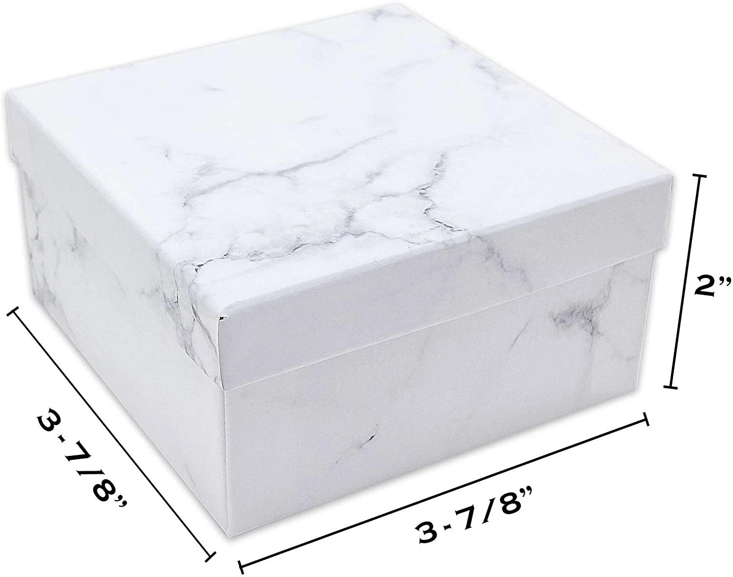 25pc Cardboard Paper JEWELRY GIFT BOX w/ Cotton Padding Insert - Marble 11 Sizes | eBay