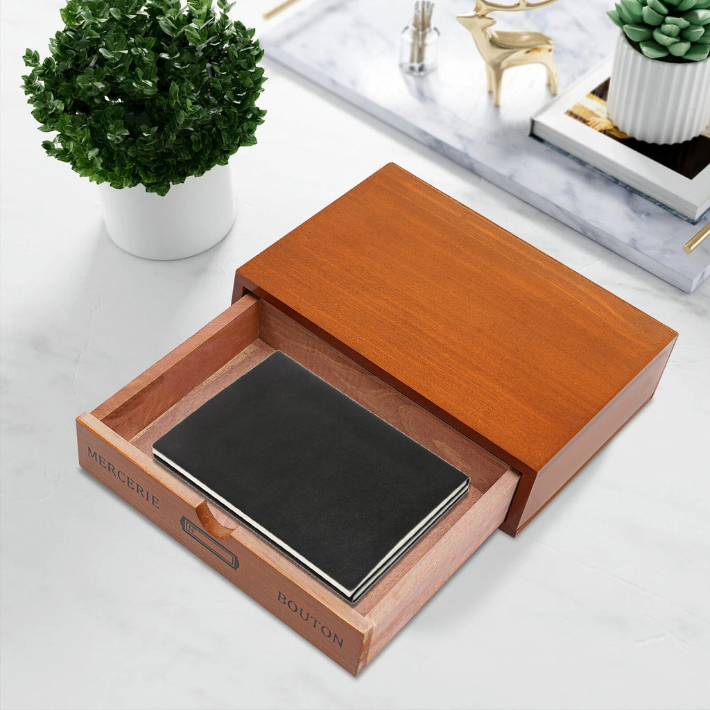 Single-Drawer Storage Box, Wooden Desktop Jewelry Organizer, Desktop Drawer Box | eBay