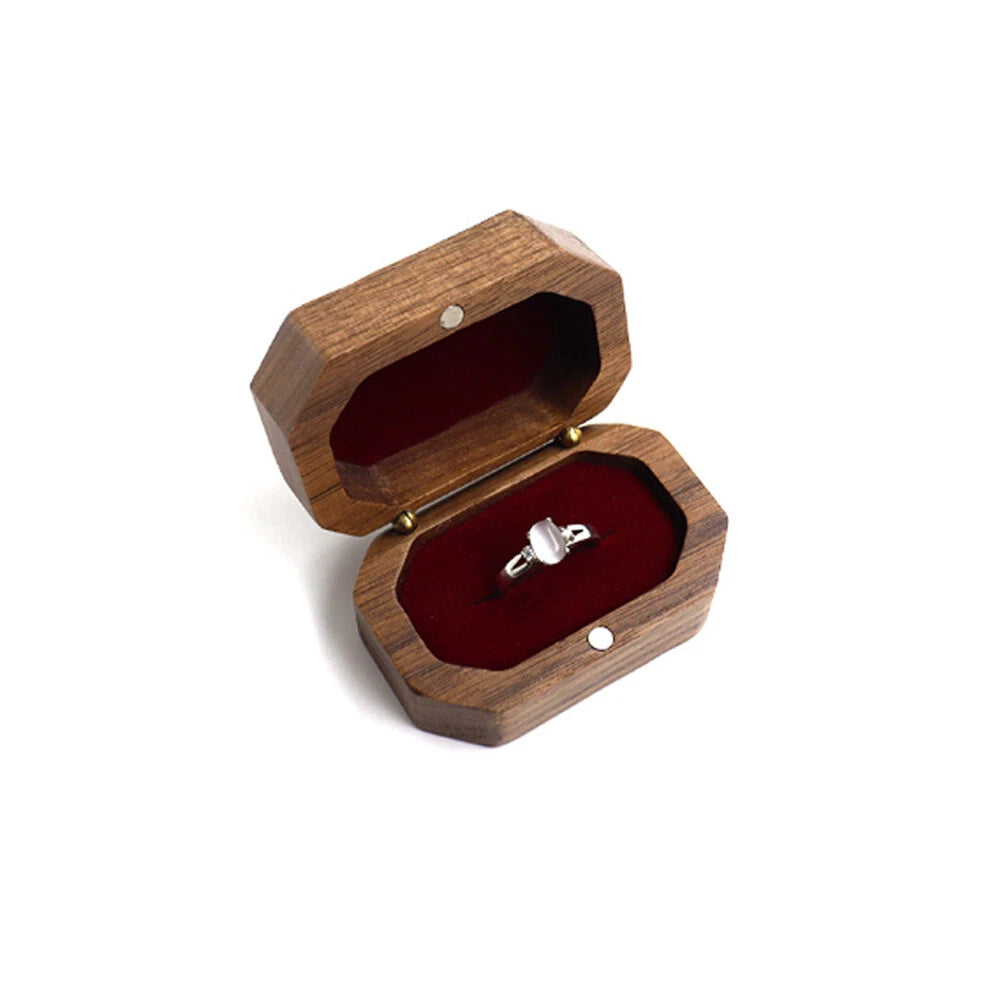 Engagement Ring Box for Proposal Engagement wooden for Double or Single RIng. | eBay