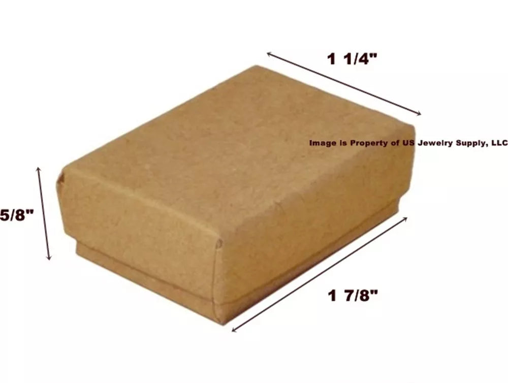 Kraft Brown Cotton Fill Jewelry Gift Boxes Cardboard Supplies Display Packaging | eBay