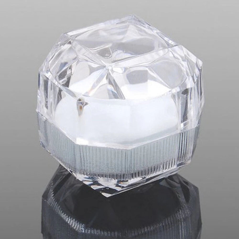 20pcs Lots Plastic Clear Crystal Jewelry Ring Display Storage Boxes Accessories | eBay