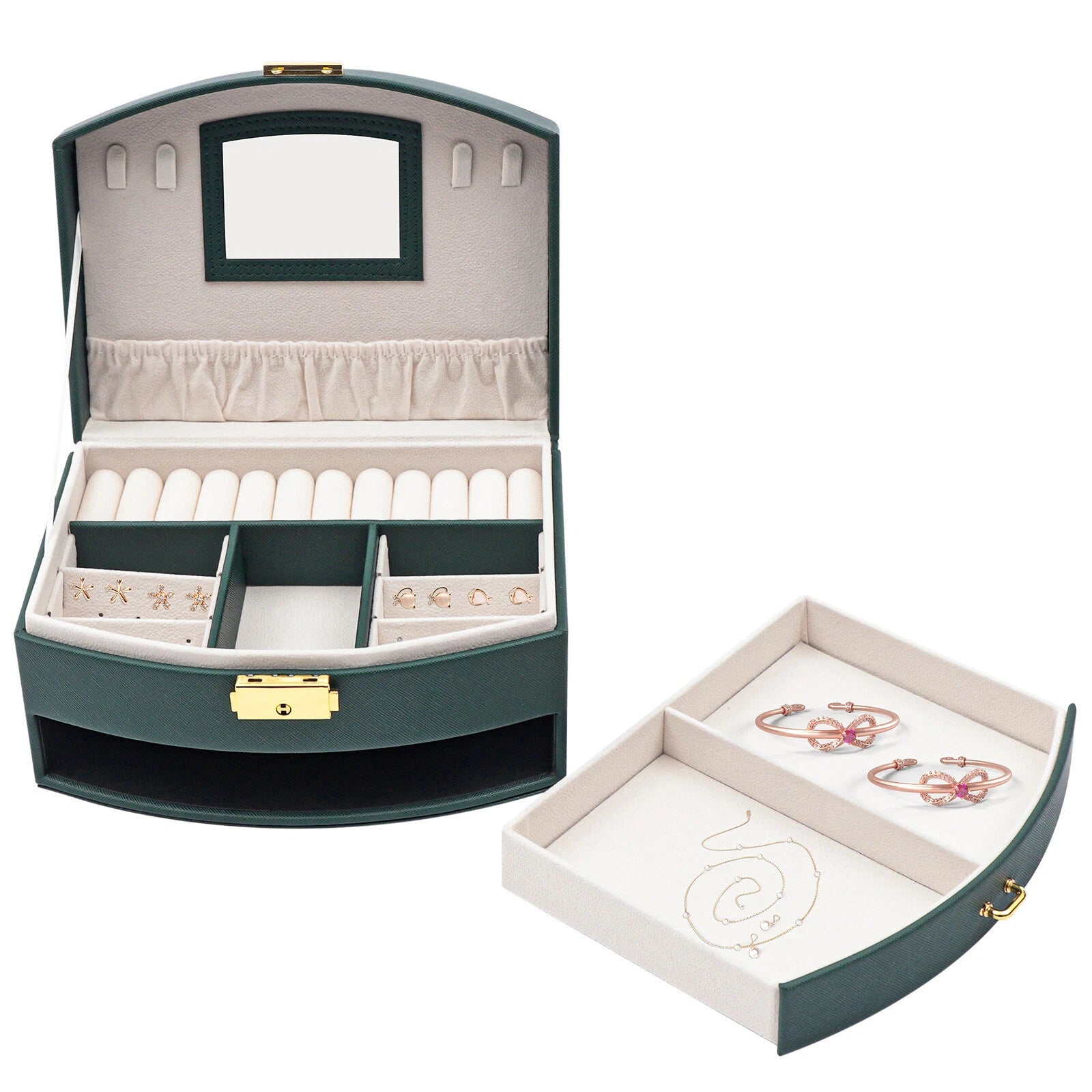 Jewelry Storage Case Drawer Jewelry Box Organizer for Women Girls Large | eBay