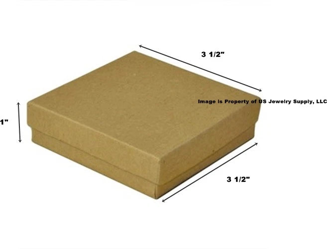 Kraft Brown Cotton Fill Jewelry Gift Boxes Cardboard Supplies Display Packaging | eBay