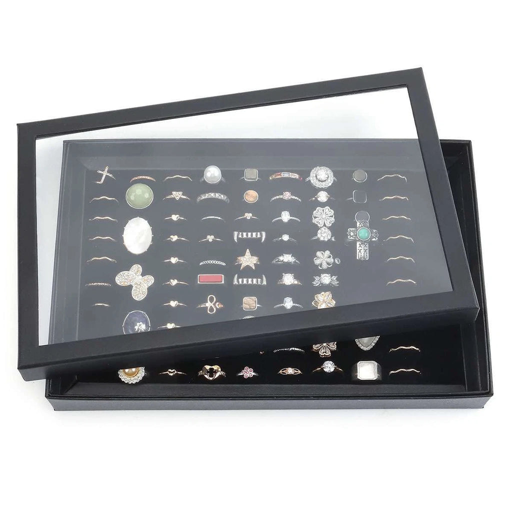 1-3 Pack 100 Slots Jewelry Ring Display Organizer Tray Holder Storage Boxes Case | eBay
